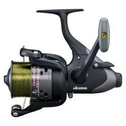 okuma ak baitfeeder reel Cat Slayer Custom Spinning Neon Orange adjustable drag system at the rear of the reel that allows for precise adjustment of the spool for bait control Okuma ABF-3000 Avenger Okuma ABF