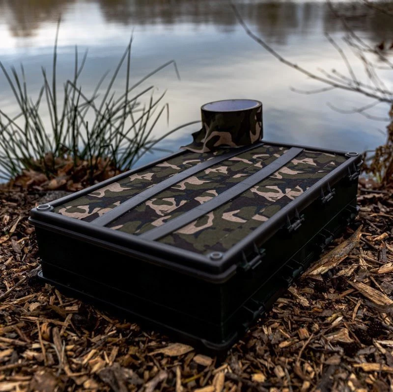 fox camo double sided tackle box Camolite Barrow Organiser The Company a padded handle Fox Camo Bucket - The