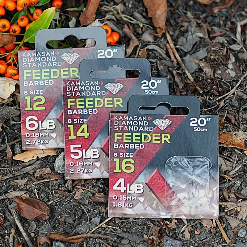 Kamasan Diamond Standard Feeder Hooks To Nylon