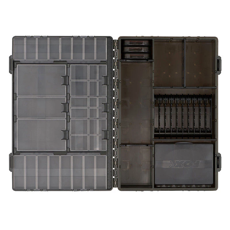 fully loaded fox tackle box The large lid has 49 individual compartments Fox Edges Medium Tackle Box