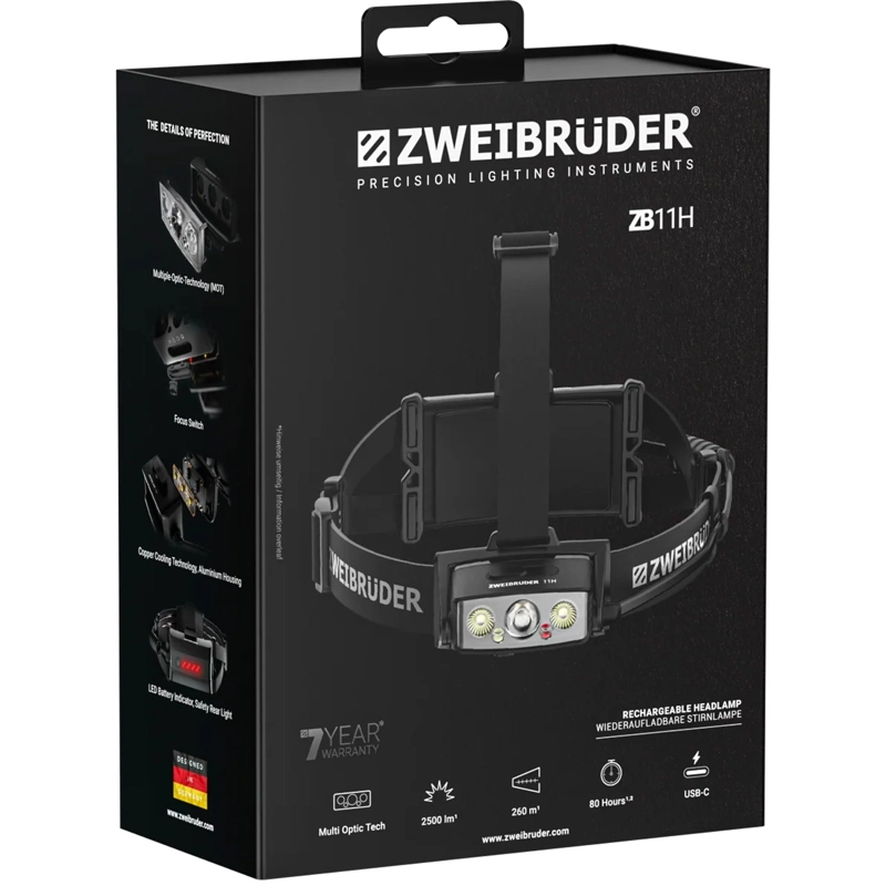 Zweibruder ZB11H Headlamp 2500 Lumen