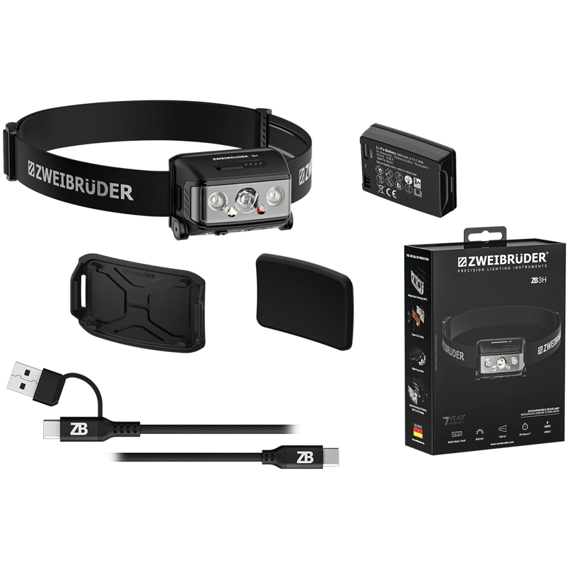 Zweibruder ZB3H Headlamp 600 Lumen