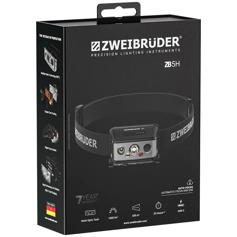 Zweibruder ZB5H Headlamp 1000 Lumen